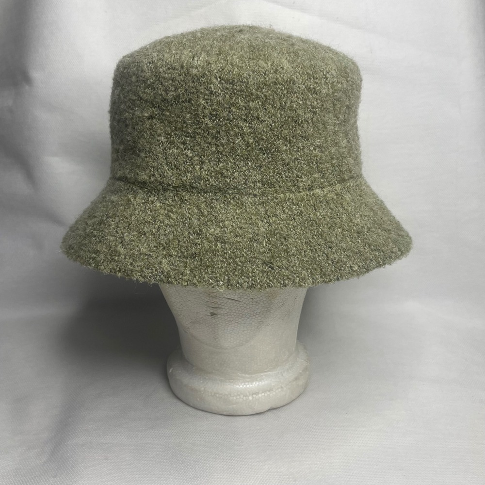 Scala Collezione Handmade Outdoor Sun Hat One Size Olive Green Frizzy Bucket Cap